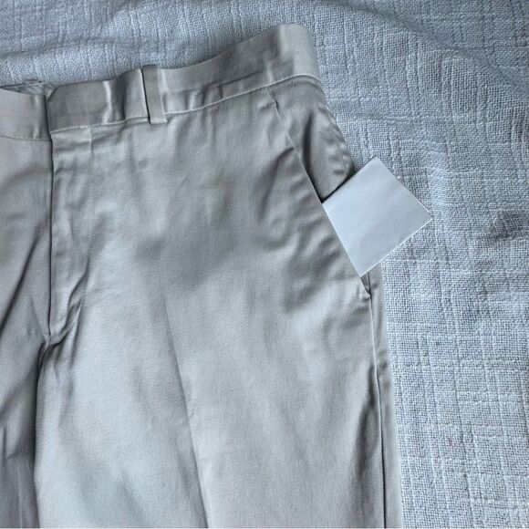 Perry Ellis Premium Tan Tailored Flat Front Dress Pants SZ 32 - Picture 4 of 14